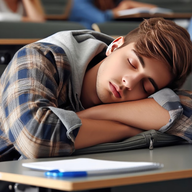 retrato de un estudiante en un aula