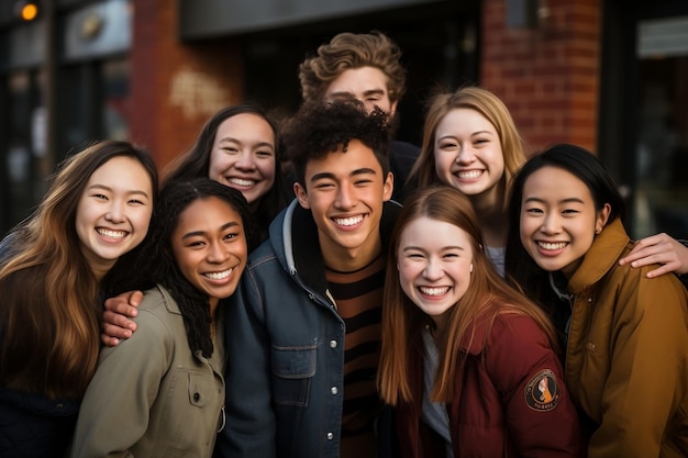 Retrato de un estudiante de secundaria que abraza la diversidad cultural