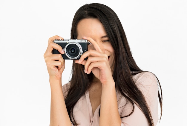 Retrato de estudio de una mujer asiática