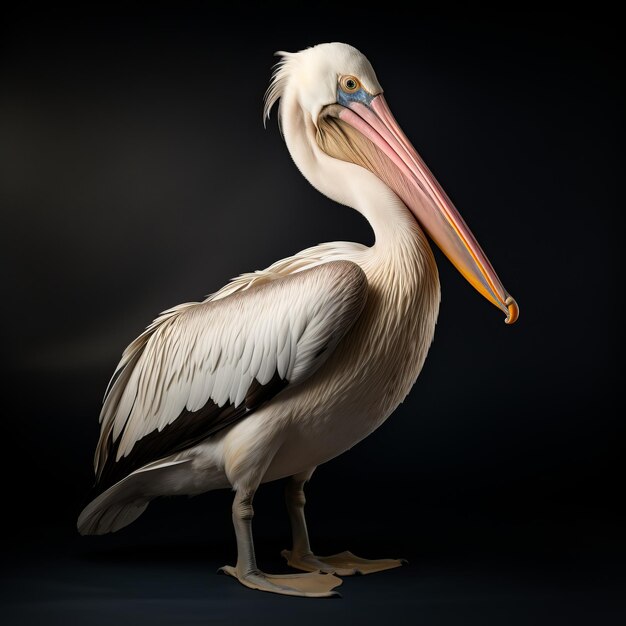 Retrato de estudio de un pelícano una cautivadora mezcla de arte y naturaleza