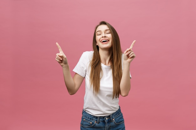 Retrato, expresiva, mujer joven