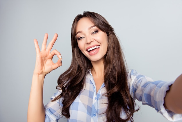 retrato, expresivo, mujer joven