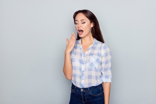 retrato, expresivo, mujer joven