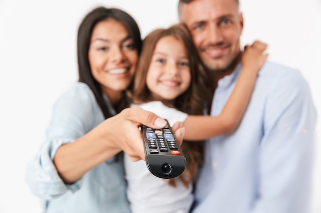 Retrato de una familia alegre