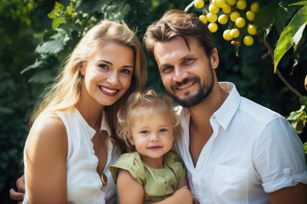 Retrato de una familia alegre