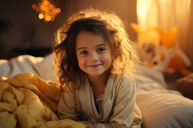 retrato de familia feliz en la noche