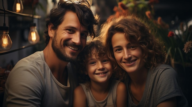 Retrato de una familia feliz