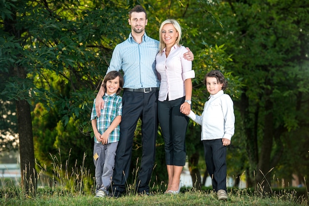 Retrato de familia idílico