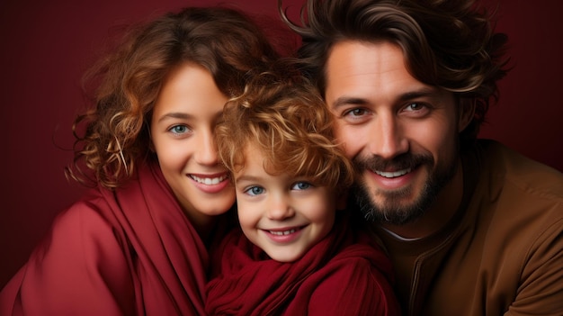 Foto retrato de una familia