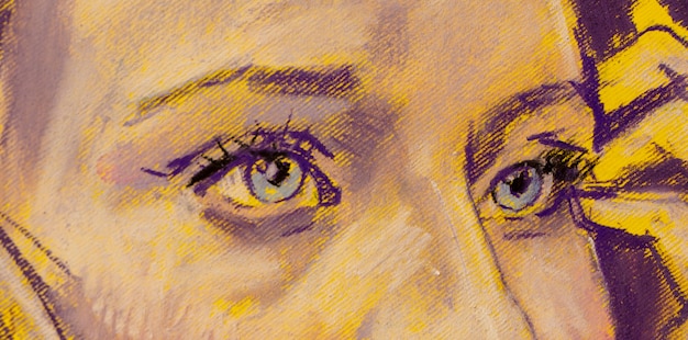 retrato femenino dibujo a lápiz ilustración boceto