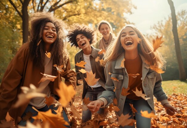 Foto retrato fotográfico de adolescentes juntos y divirtiéndose en verano