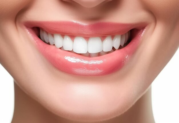 Retrato fotográfico de un dentista con una hermosa sonrisa blanca y dientes blancos