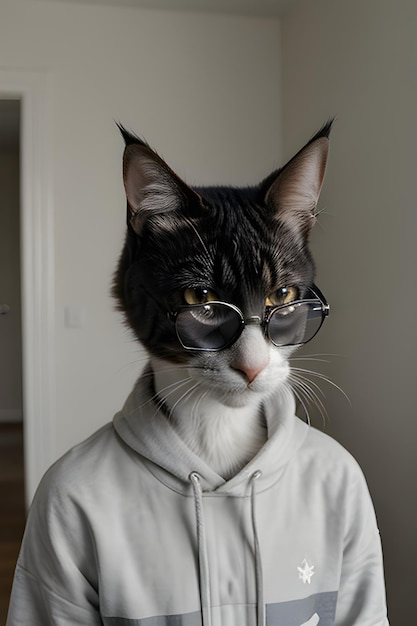 Un retrato fotográfico de un gato