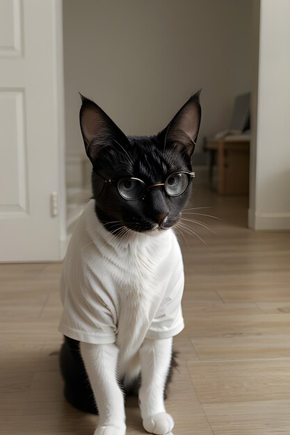 Un retrato fotográfico de un gato