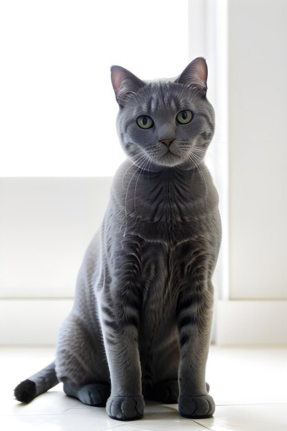 Foto un retrato fotográfico de un gato