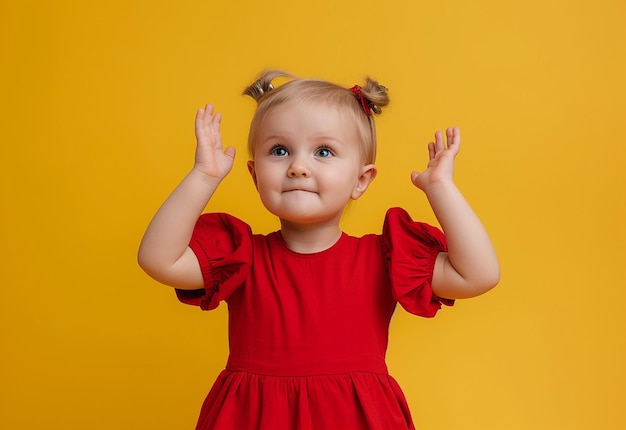 Retrato fotográfico de una niña linda sonriendo