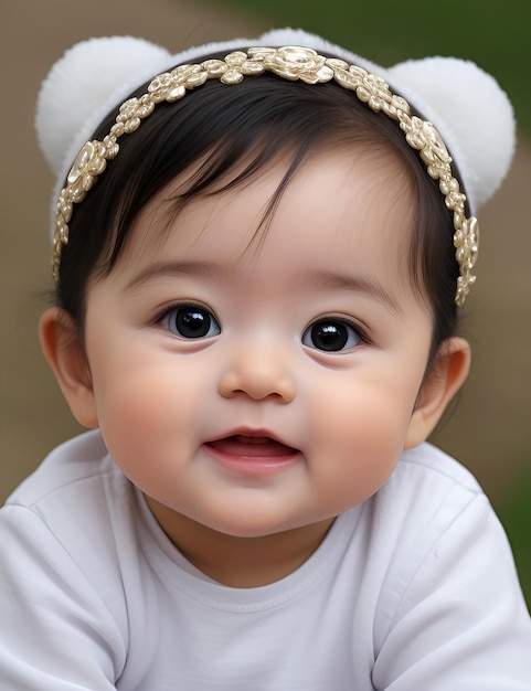 Retrato fotográfico de un niño pequeño y lindo