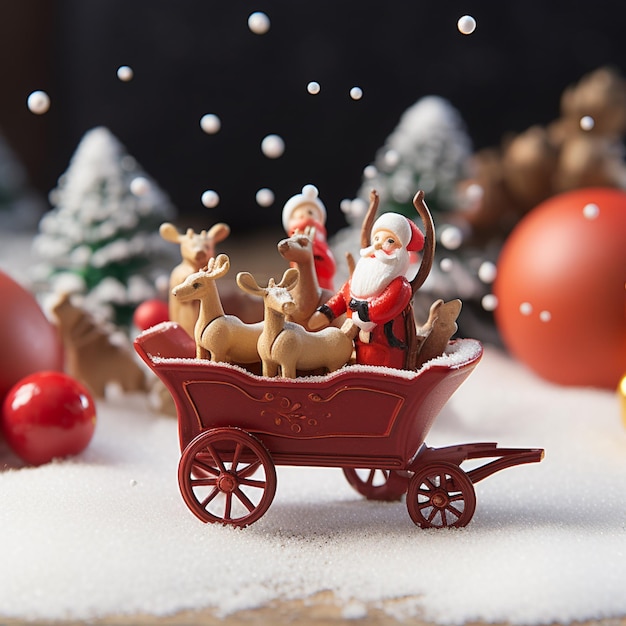 Retrato fotográfico de una tarjeta postal de Santa Claus para el año nuevo y el estado de ánimo navideño