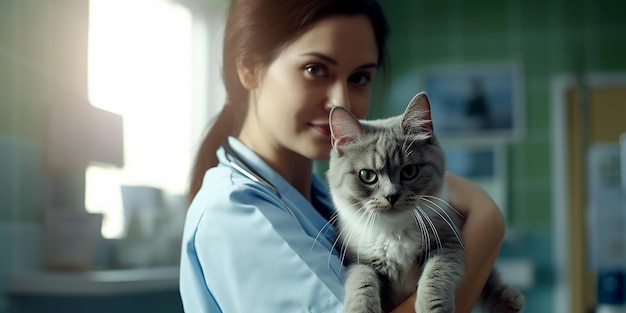 Retrato fotográfico de un veterinario profesional