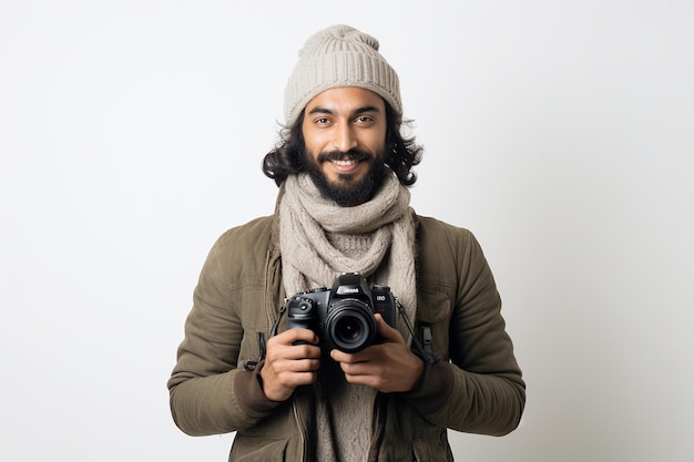 Retrato de un fotógrafo indio