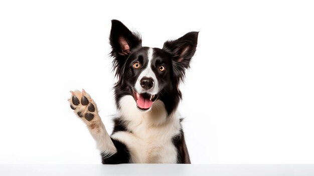 Retrato fotorrealista de un border collie