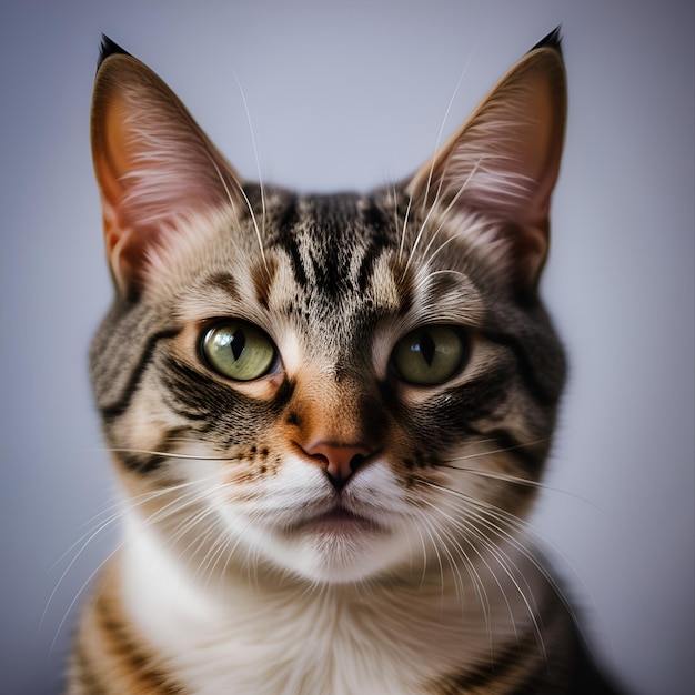 retrato de un gato doméstico en primer plano mascotas favoritas