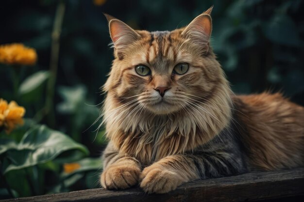 retrato de un gato hermoso