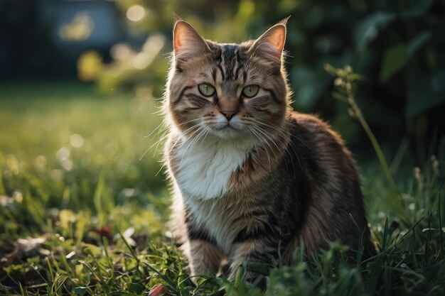 retrato de un gato hermoso