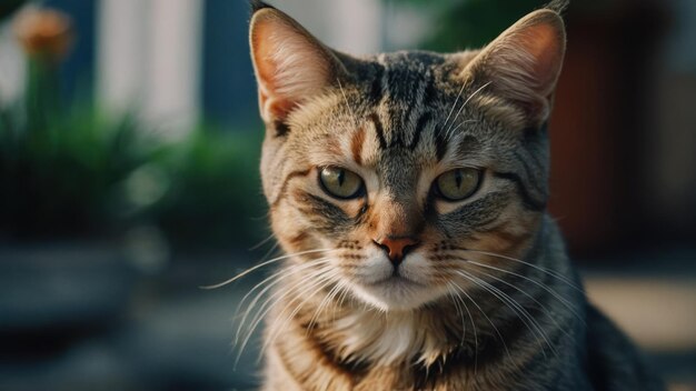 retrato de un gato hermoso