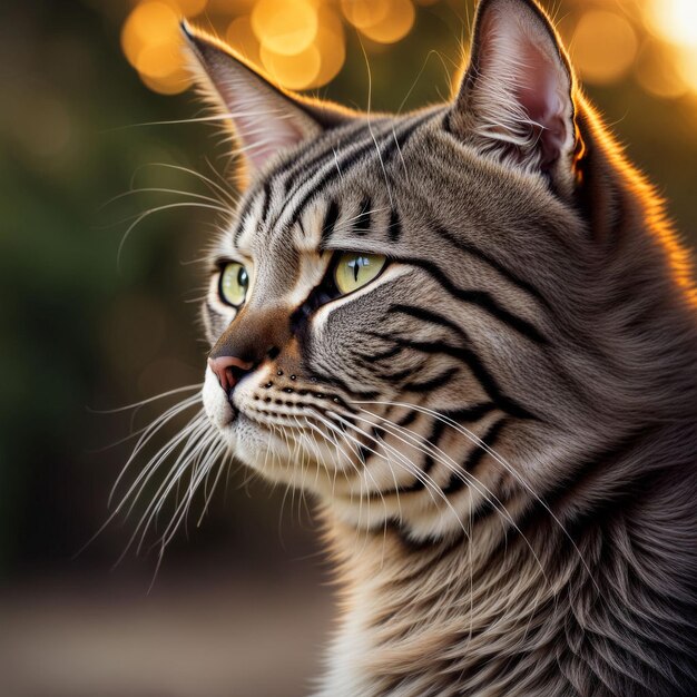 Foto el retrato de un gato hermoso.