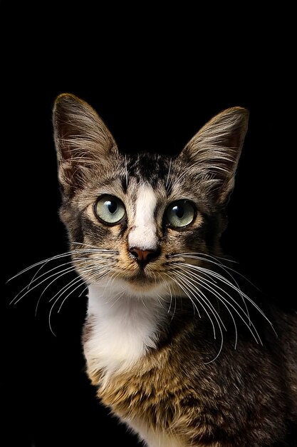 Foto retrato de un gato en primer plano