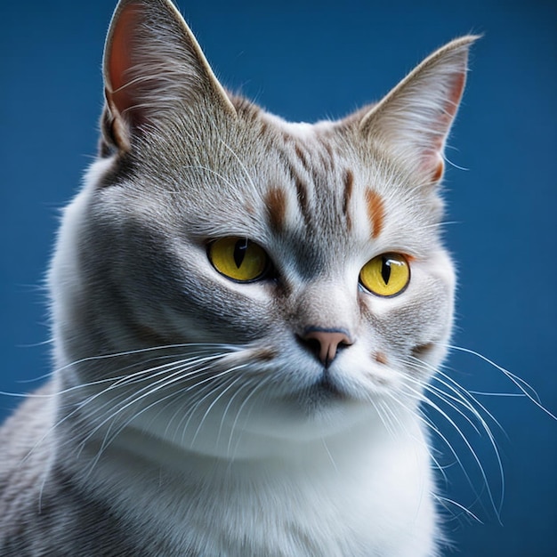 Retrato de un gato sorprendido Scottish Straight