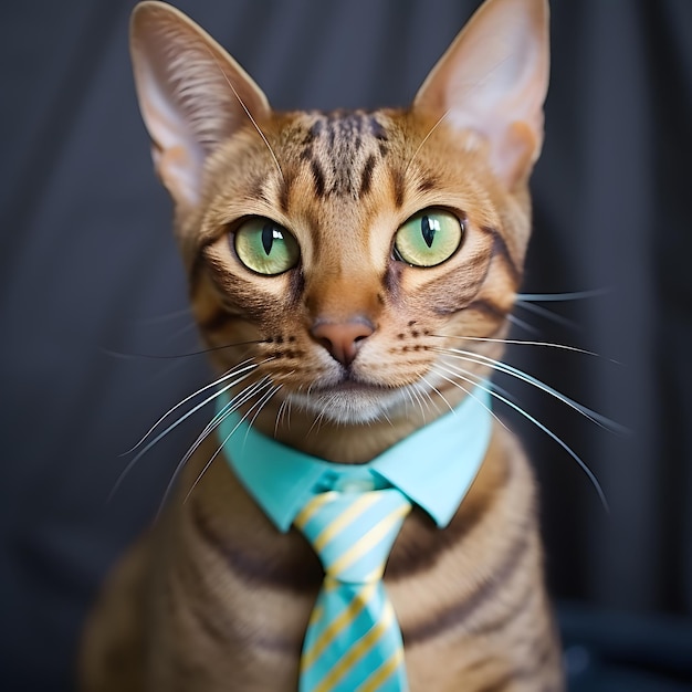 Retrato de un gato en traje de negocios