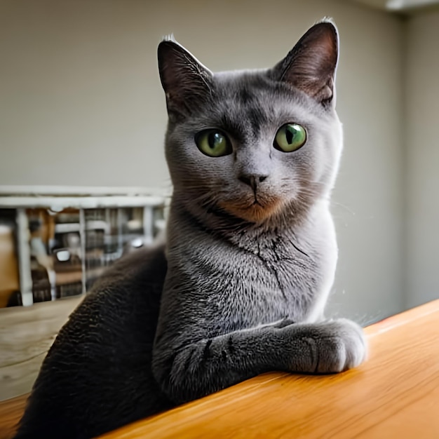 Foto retrato de un gato