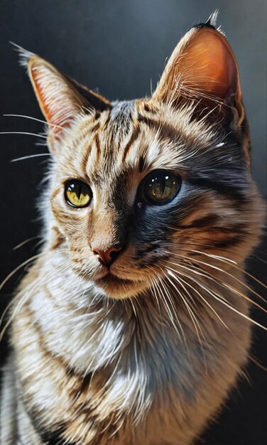 Foto el retrato de un gato