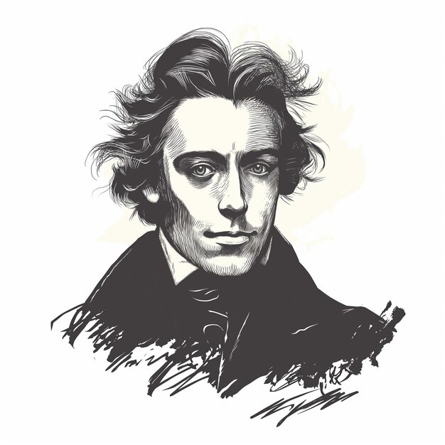 Foto retrato del genio musical chopin