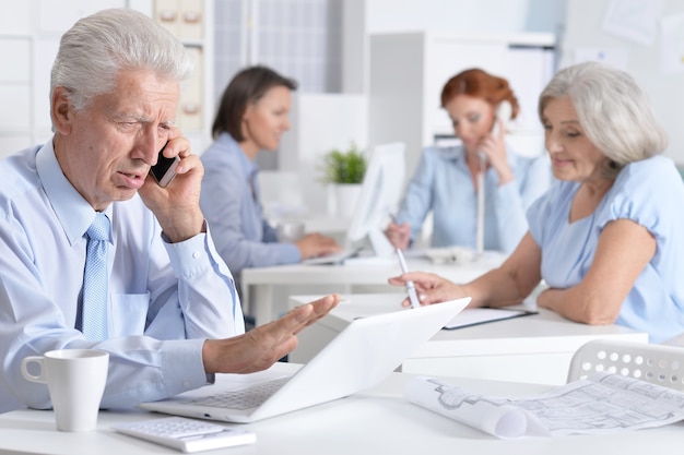 Retrato de gente de negocios que trabaja en Office