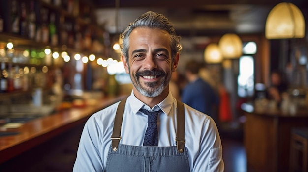 Retrato de un gerente de un restaurante generado por la IA