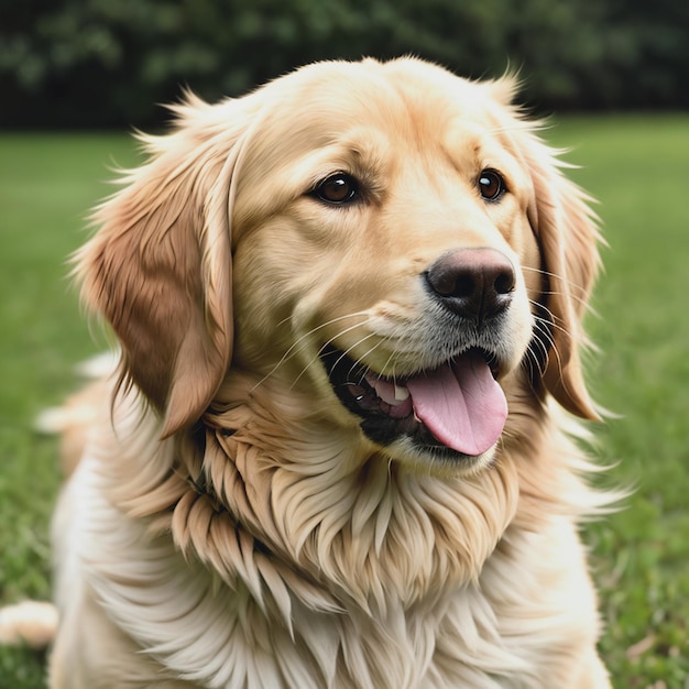 El retrato del golden retriever