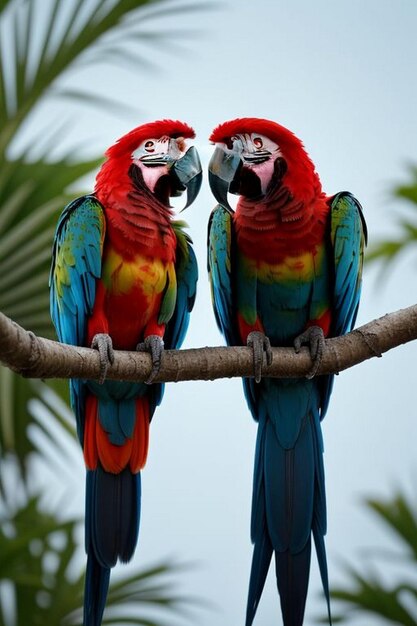 Retrato de un guacamayo de Indonesia