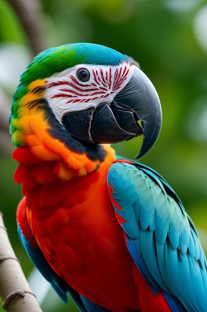 Retrato de un guacamayo de Indonesia