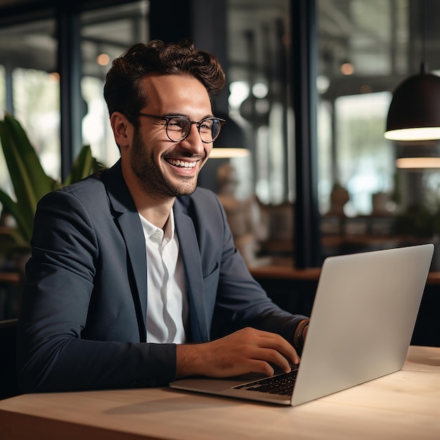 Retrato de un guapo CEO sonriendo