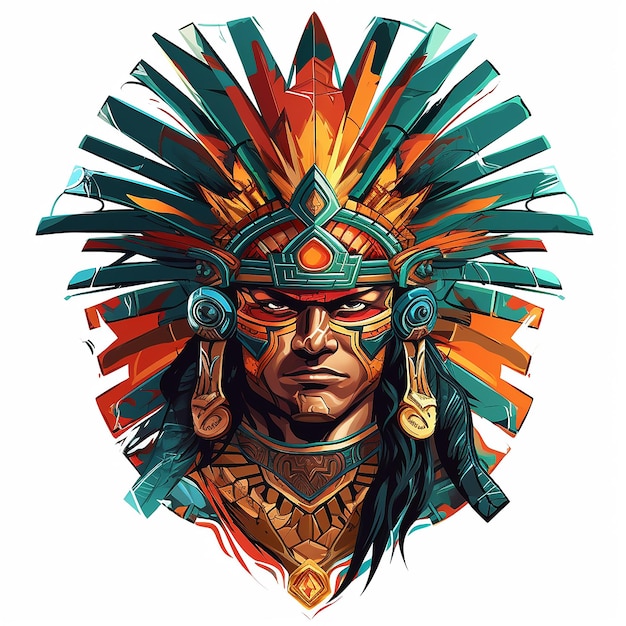 Retrato de un guerrero azteca