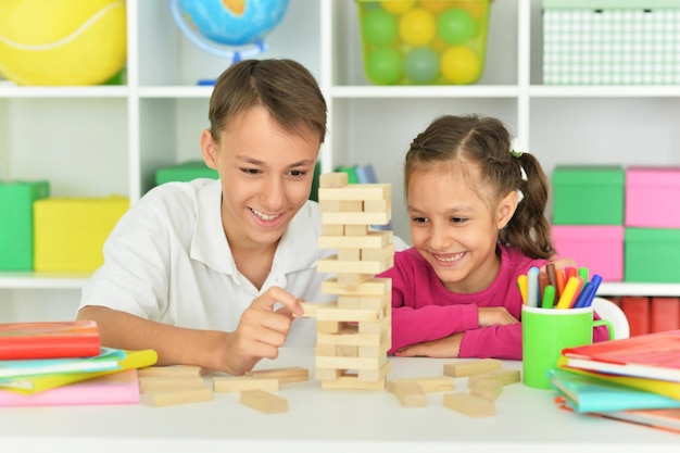 retrato, de, hermano y hermana, juego