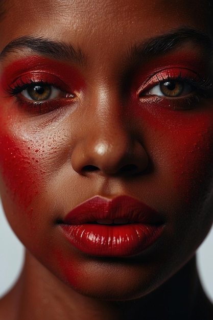 Foto retrato de una hermosa mujer negra