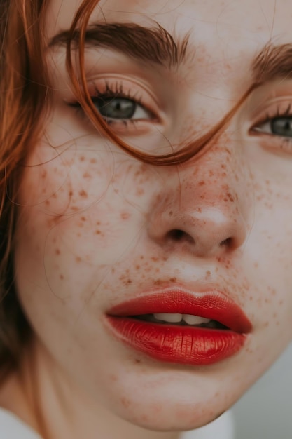 Foto retrato de hermosas mujeres pelirrojas con maquillaje