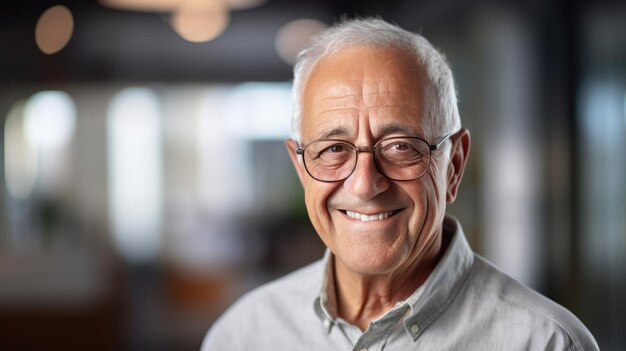 Foto retrato de un hombre anciano