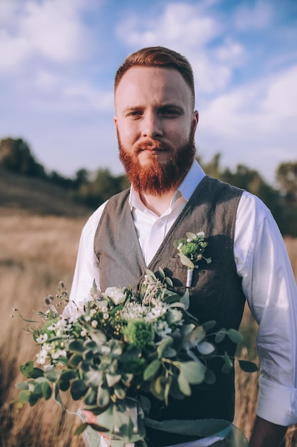 Retrato de hombre de barba