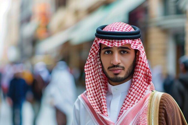 Retrato de un hombre de negocios saudí IA generativa