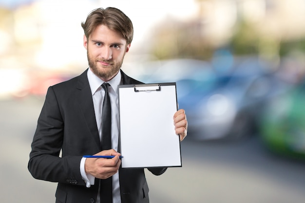 Retrato de hombre de negocios